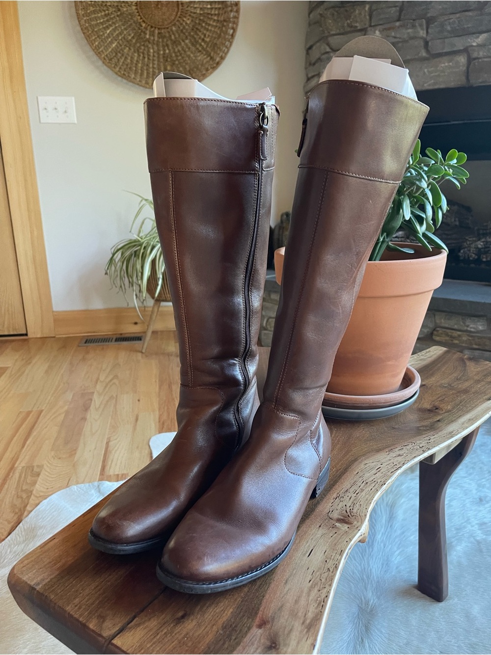 Cole Haan Brown Leather Riding Boots